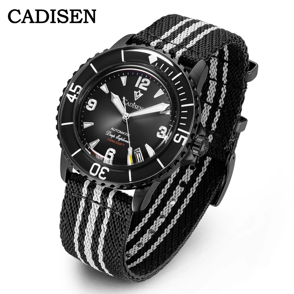 Men's Automatic Mechanical Watch with Canvas Strap