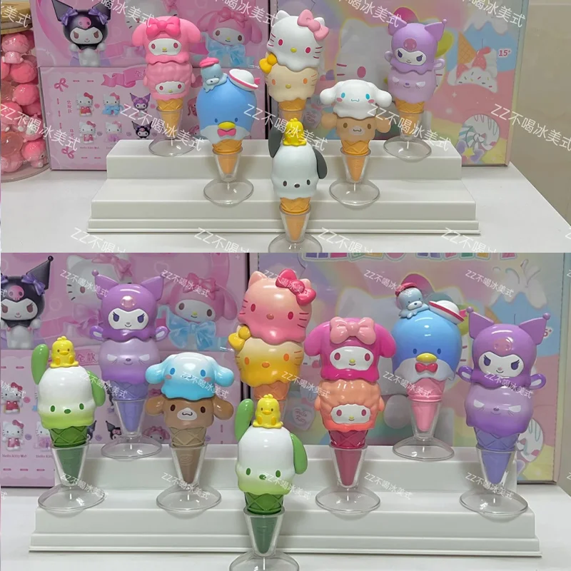 

В наличии оригинальные персонажи Sanrio, плавящиеся мороженые серии, супер штабелируемый блок, магнитное притяжение, слепая коробка, украшение для рабочего стола