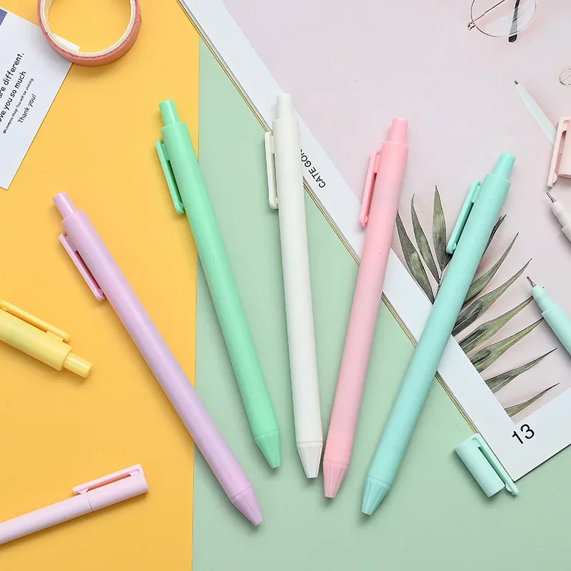 

50 шт., креативная корейская гелевая ручка ярких цветов, студенческая тестовая ручка, ручка для подписи, корейские канцелярские принадлежности B
