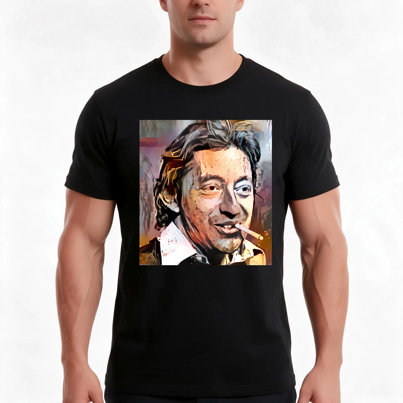 Serge Gainsbourg classique T-Shirt Summer Casual Cotton Tee Oversized Streetwear Tops Vintage Graphic Print Unisex Men Women