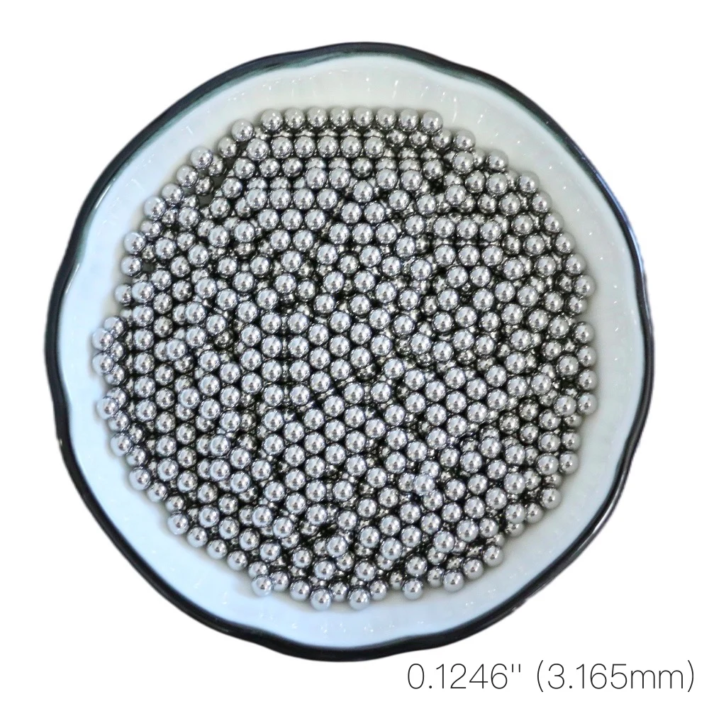

0.1246'' (3.165mm) Chrome Steel Bearing Balls AISI52100 G10 Precision Hardened Chromium