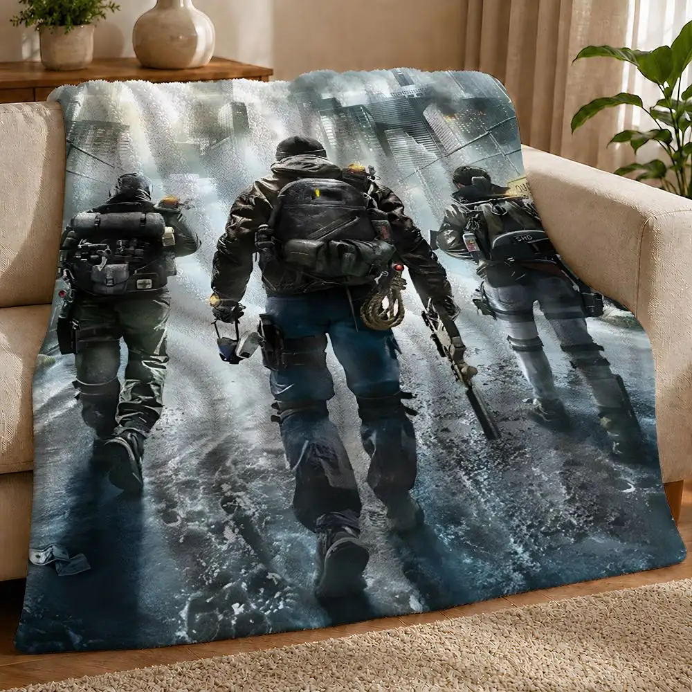 Game Tom Clancy's The Division 2 Throw 1pc Flannel Blanket Soft Lightweight Warm Cozy For Bedroom Sofa Bed