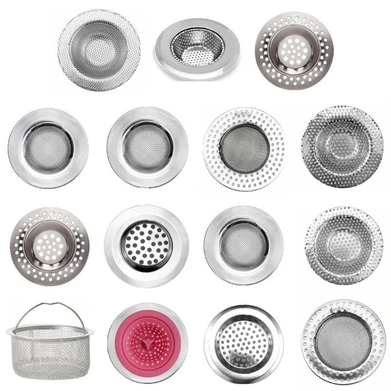 Wide for Rim Heavy Duty Stainless Steel Kitchen Sink Basket Strainer Catcher Kitchen Sink Stopper Deodorant Cover Dropship