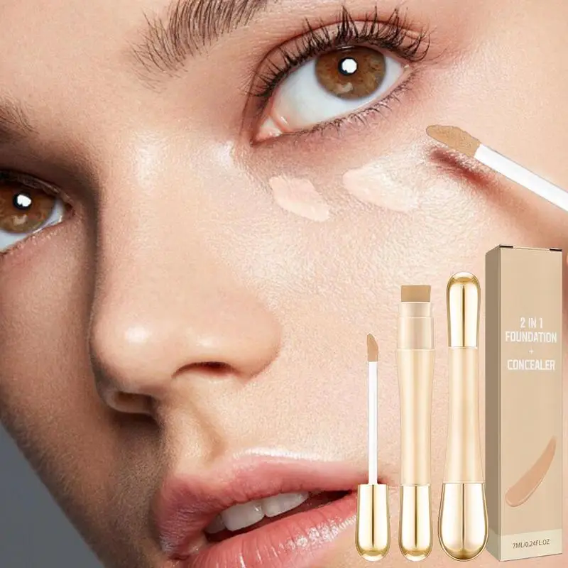 Concealer Contour Stick Dual-Ended Hydraterende Concealer Stick Voor Gezicht Natuurlijk Ogende Make-Up Concealer Voor Dating Reizen