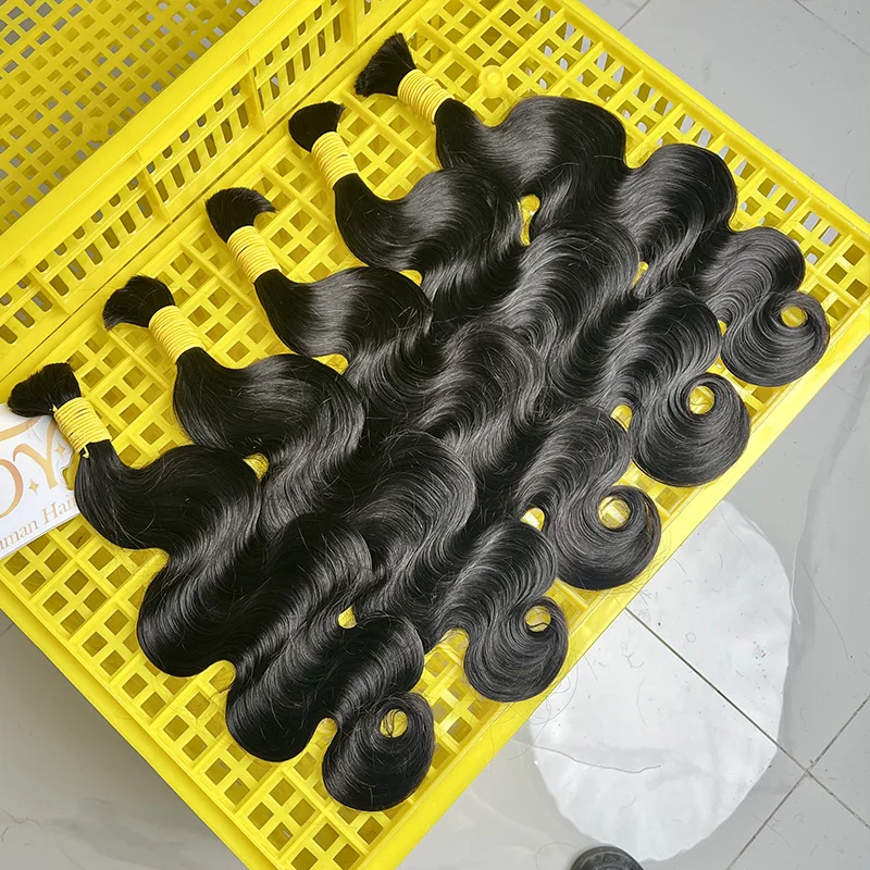 الجسم موجة 100% الشعر البشري السائبة للتضفير غير المجهزة لا لحمة الطبيعية الخام متموج الشعر التمديد الضفائر الطبيعية الأسود 100 جرام/قطعة 15A #2