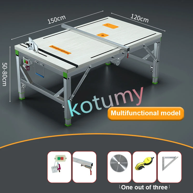 Multifunctional Woodworking Workbench Folding Lifting Work Saw Upside Down Sliding Table Saw Folding Woodworking Saw Table