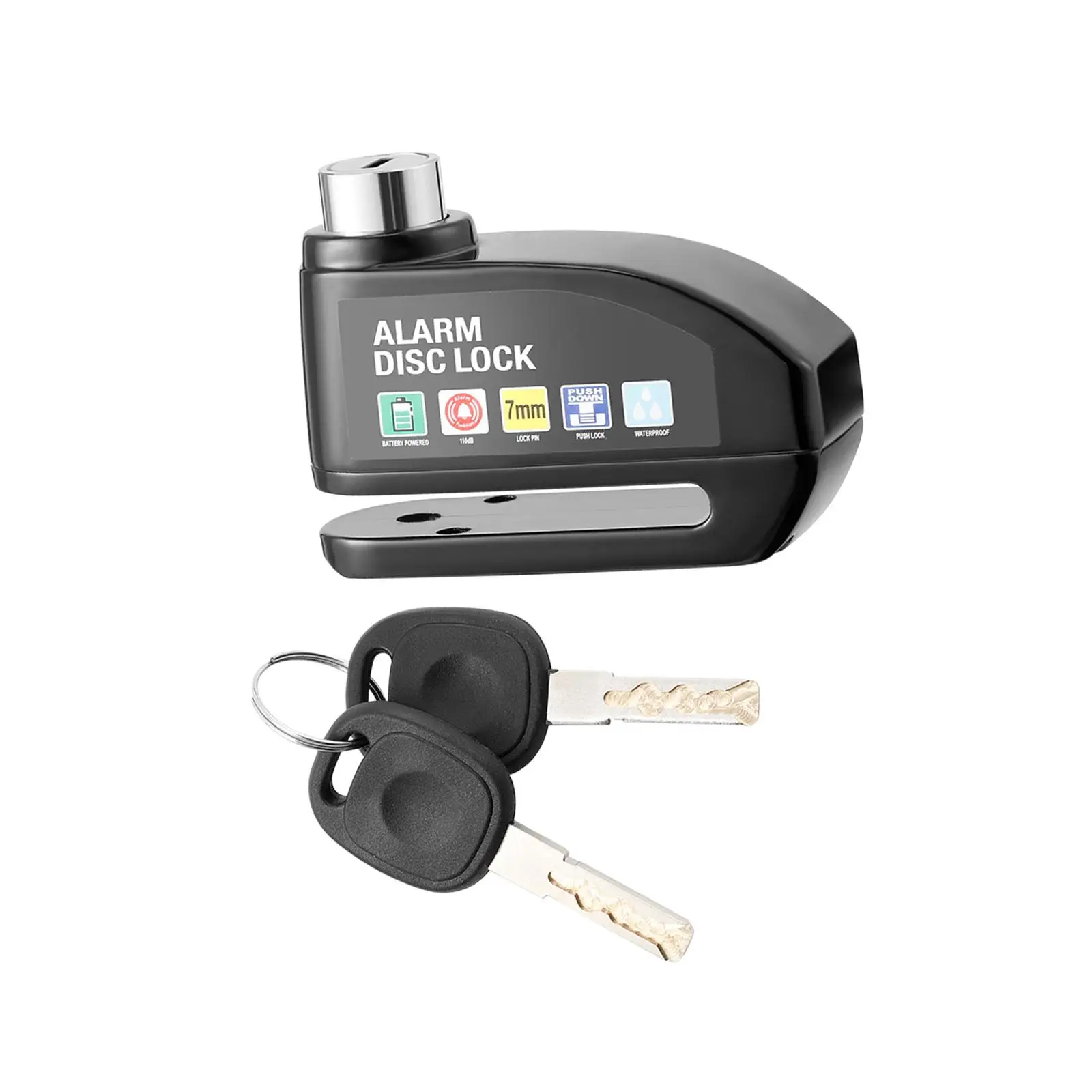 Zinc Alloy Alarm Disc Lock Motion Sensor 130db Anti Theft Padlock for Motorcycle Scooter and Bicycle Brake Security