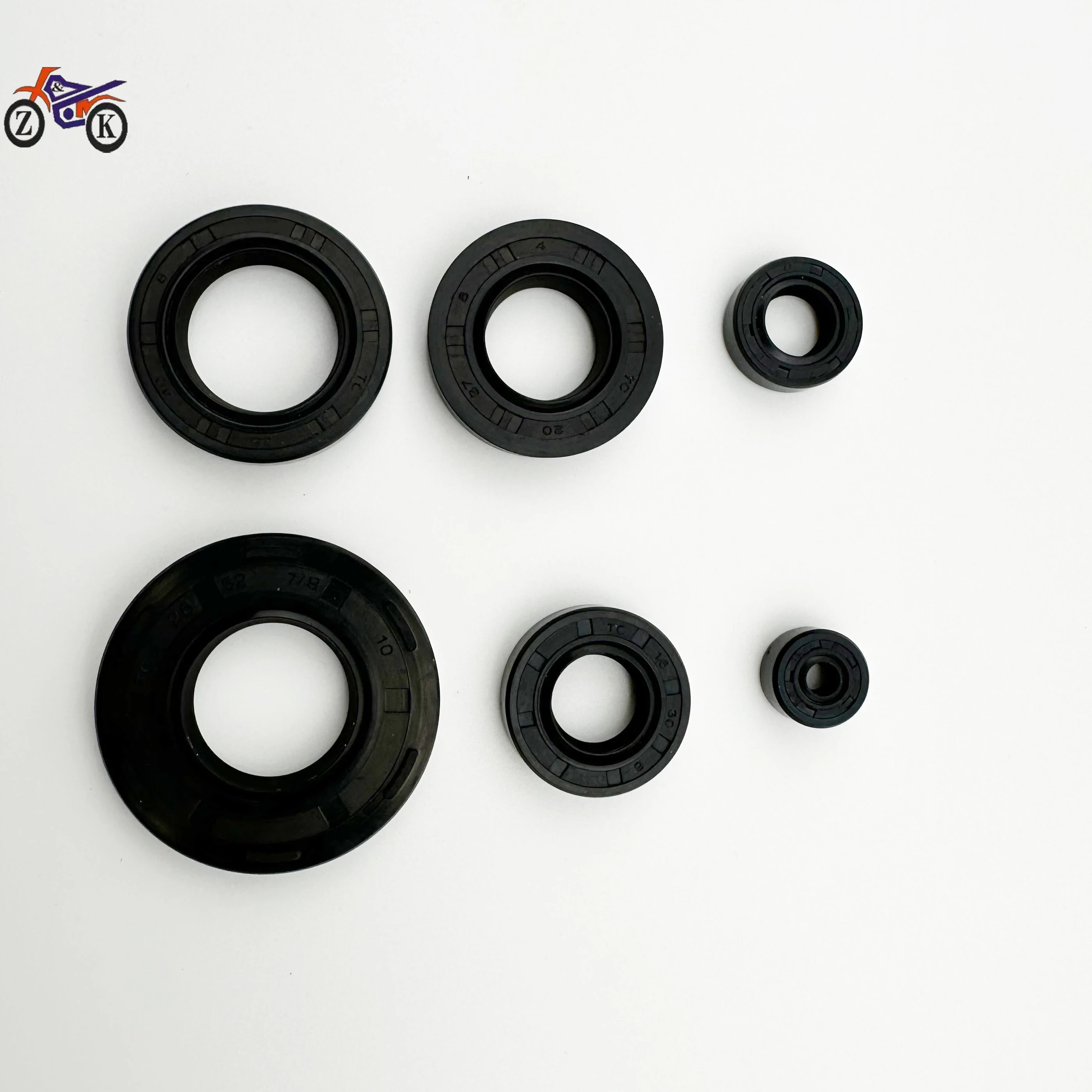 full complete engine 6pcs oil seal rubber gear shaft seal Motorcycle AX100 for Suzuki 2 stroke 100cc AX 100 engine parts