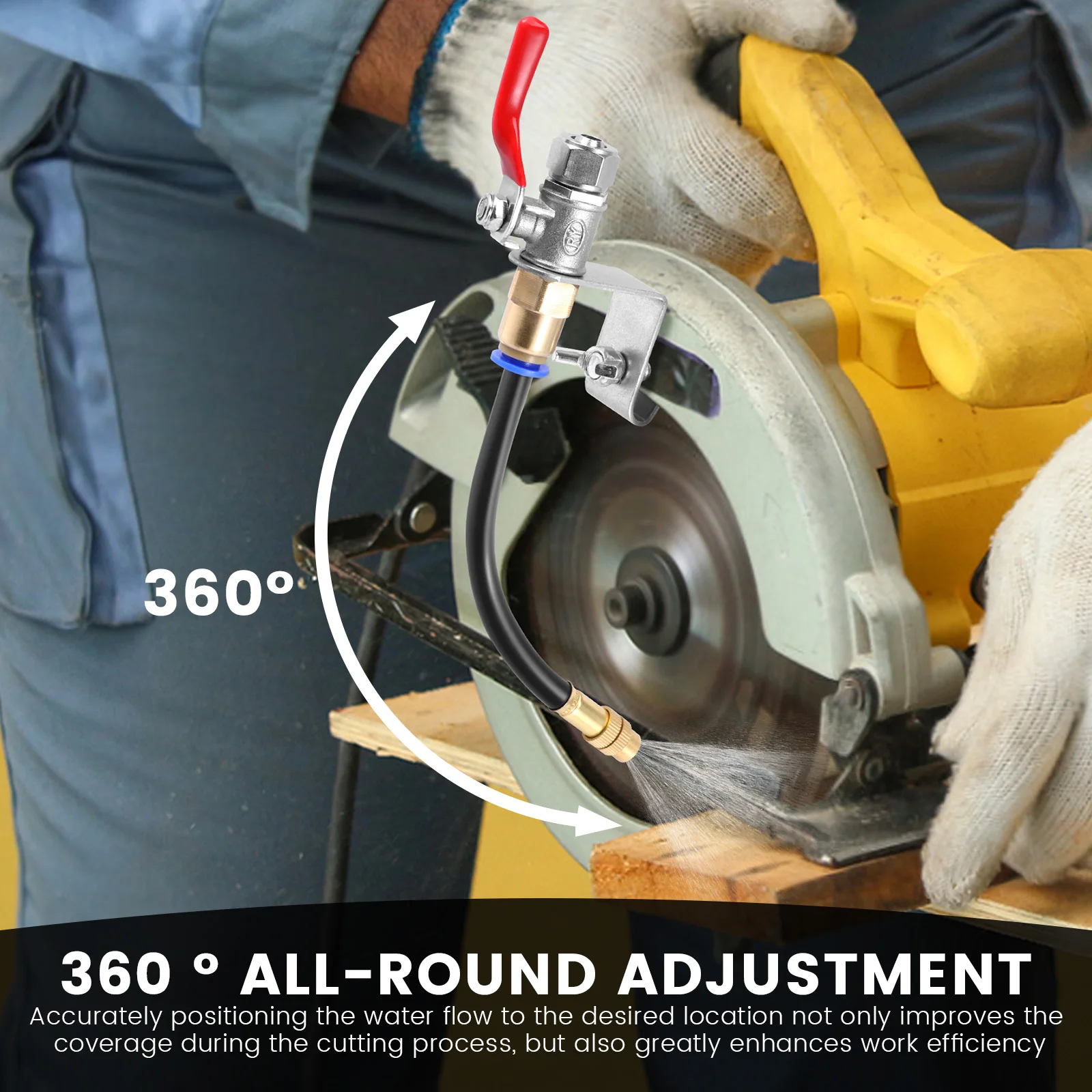 Système de brumisation de coupe, meuleuse d'angle, buse d'arrosage, système de pulvérisation en aluminium pour Machine de découpe, système de brumisation d'angle