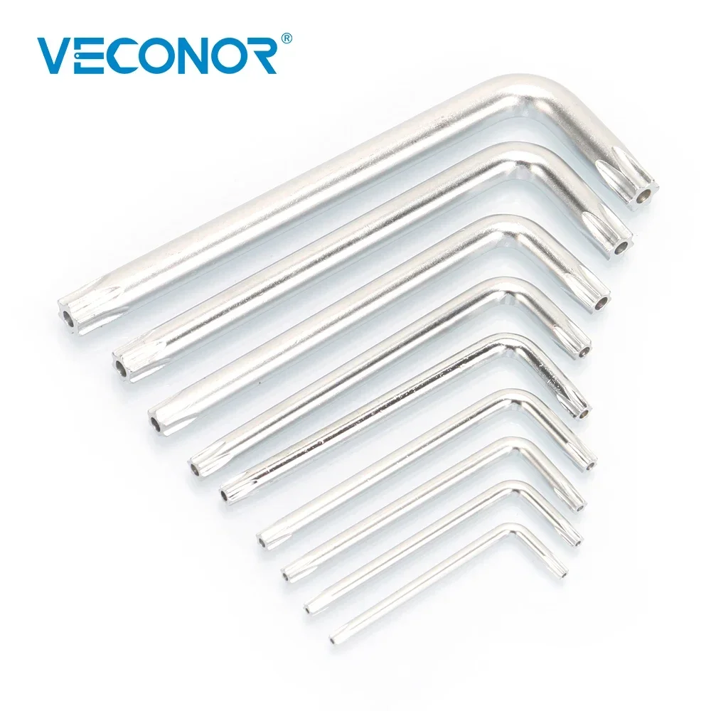 Imagem -03 - Conjunto Durável Métrica Braço Curto Torx Cromo Vanádio Chave Estrela Ferramenta Manual Chave de Fenda T10 T15 T20 T25 T27 T30 T40 T45 T50 Peças