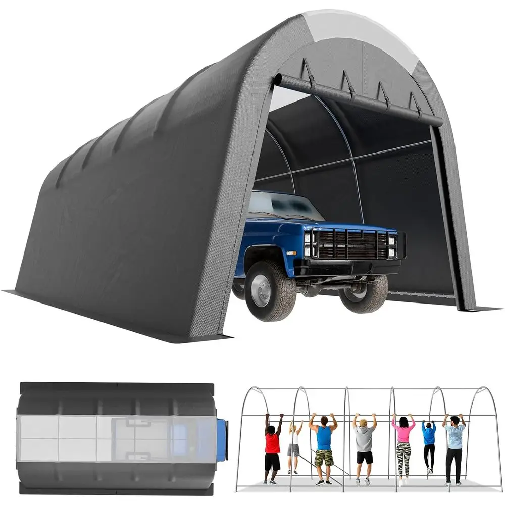 

Сверхмощный карман 12x20 с полупрозрачной крышей, усиленным металлом, водонепроницаемым укрытием для автомобилей, автофургонов и квадроциклов