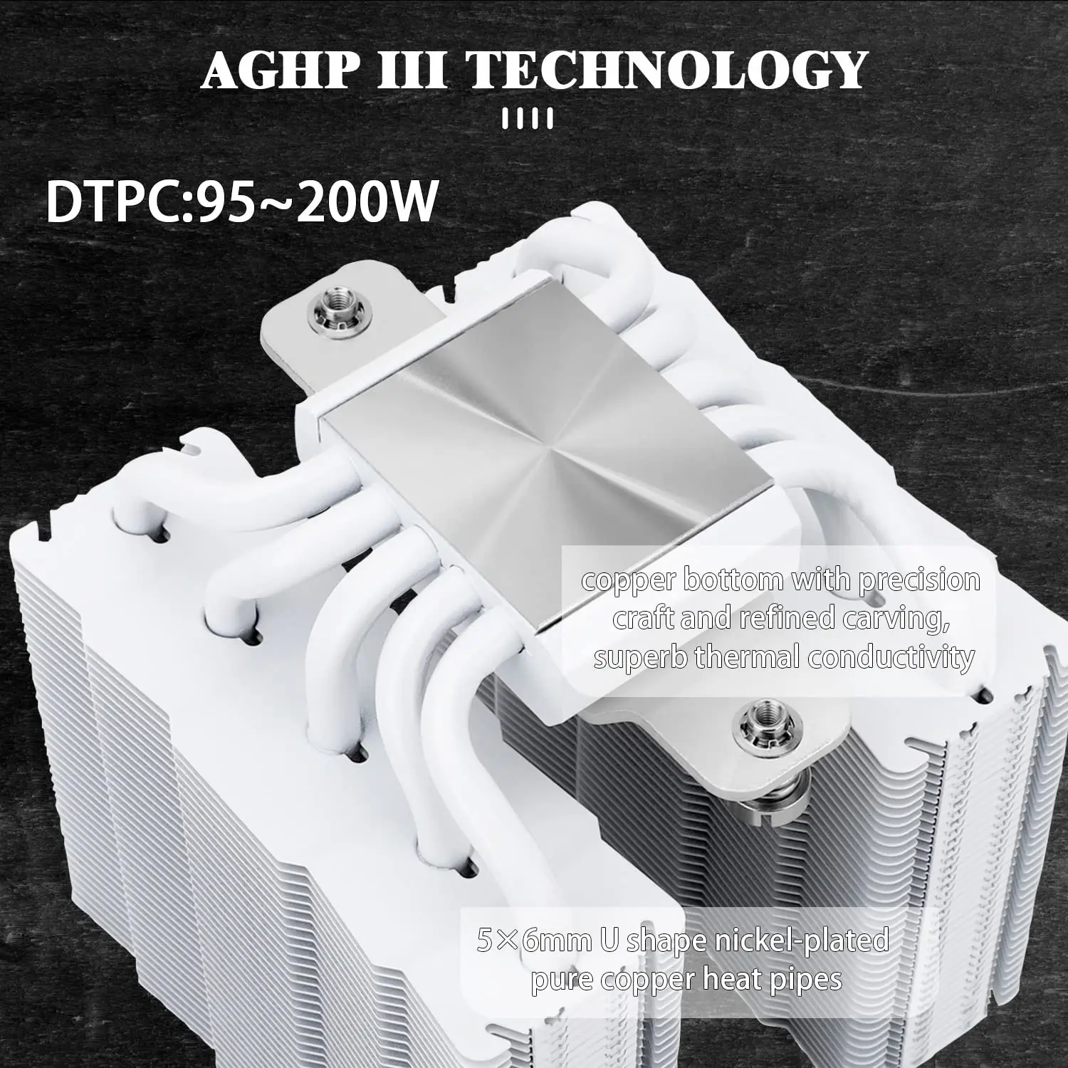 Imagem -02 - Cpu Cooler Heatpipe Tower Branco Alma Prateada Preta 110 mm Intel Lga115x 1700 1200 2011 Am4 Am5 Thermalright-ss110