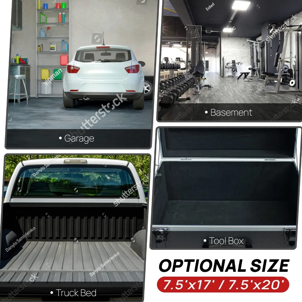 لفة أرضية للمرآب مقاس 7.87 × 22 قدمًا، مقاومة للانزلاق ومقاومة للماء من مادة PVC باللون الرمادي #3