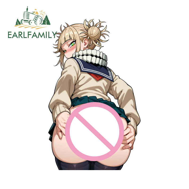 EARLFAMILY for Alluring Toga Butt Close-up Car Stickers Adorable Anime Girl Graphics Decals Sunscreen Car Occlusion Scratch - Image 4