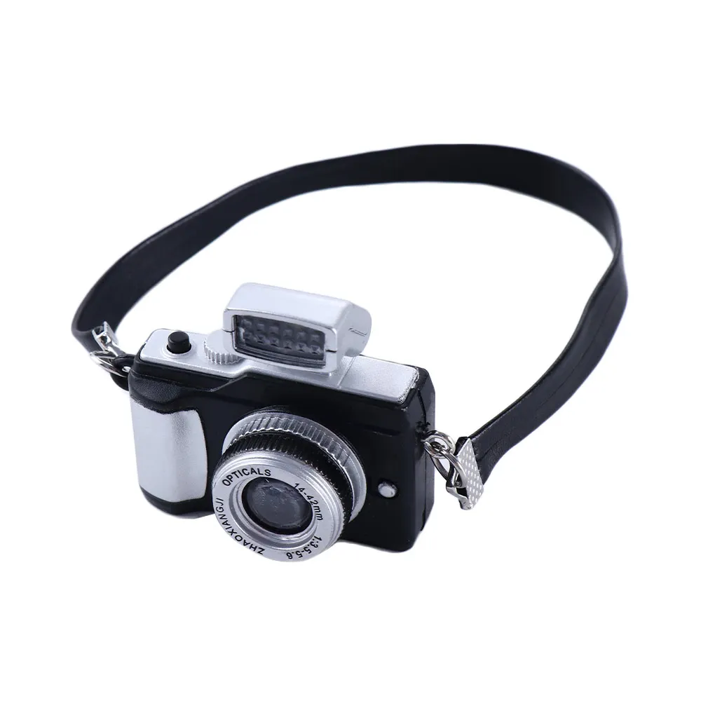 

Fashion 1/12 Doll Plastic Retro BJD Miniature Digital Camera Mini Doll Camera Doll SLR Camera Dollhouse Miniature Camera