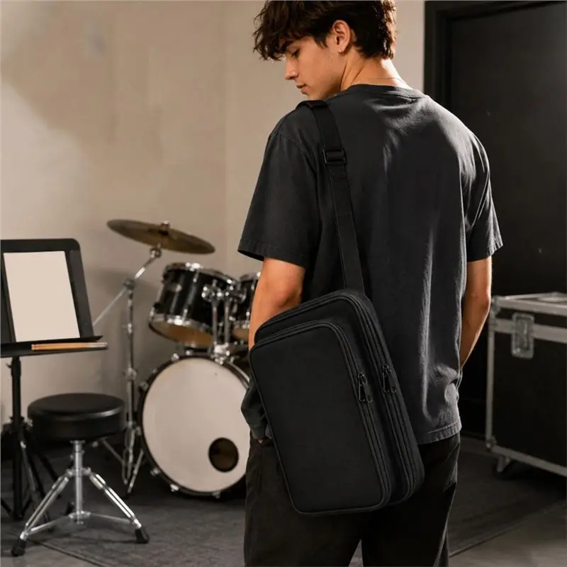 ABVE-Soft Bag Travel Storage Case For Air Drum Set With Drum Stick Handbag Shoulder Strap For Pocket Drum 2 - view 4