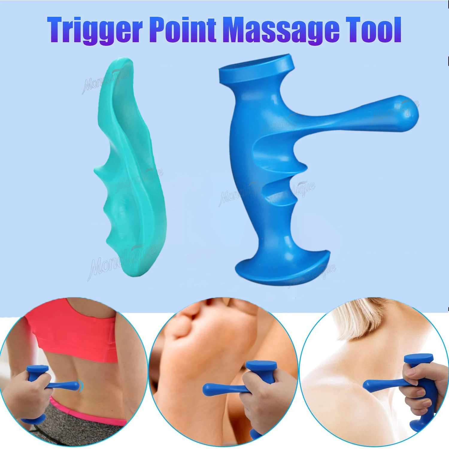 Finger Pressure Press Trigger Point Thumb Saver Massager Massage Tool for Lymphatic Drainage Muscle Relax Care Manual Massager