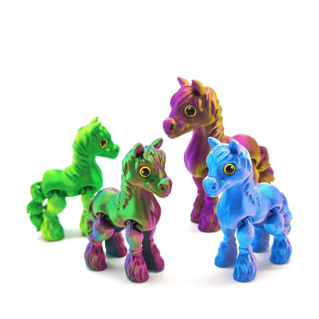 

3D Printed Fully Articulated Pony Toy For Kids - Creative Sculpture Cross-Border Craft Animal Home Decor Ornament