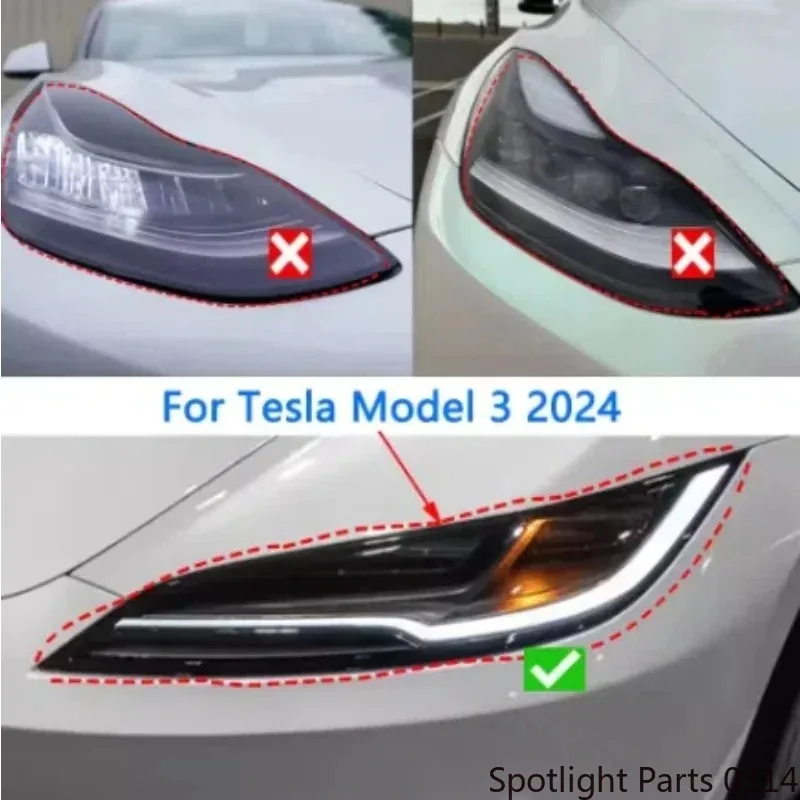 テスラ モデル3 2024年以降用 改造LEDヘッドライトDRLボード デイタイムランニングライトチップモジュール 車アクセサリー エンジェルアイズ