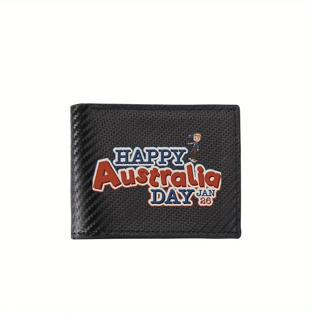 Happy Australia Day Jan 26 flag boy Men's Wallets Simple Business Modern Stylish Printing Design Gifts For Father Boyfriend Chri