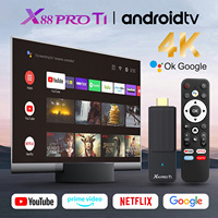 X88 PRO T1 Android TV Stick Android 14.0 RK3518 Wifi6 BT5.0 Home Media Player Voice Remote Assistant Smart TV Stick 2GB 16GB