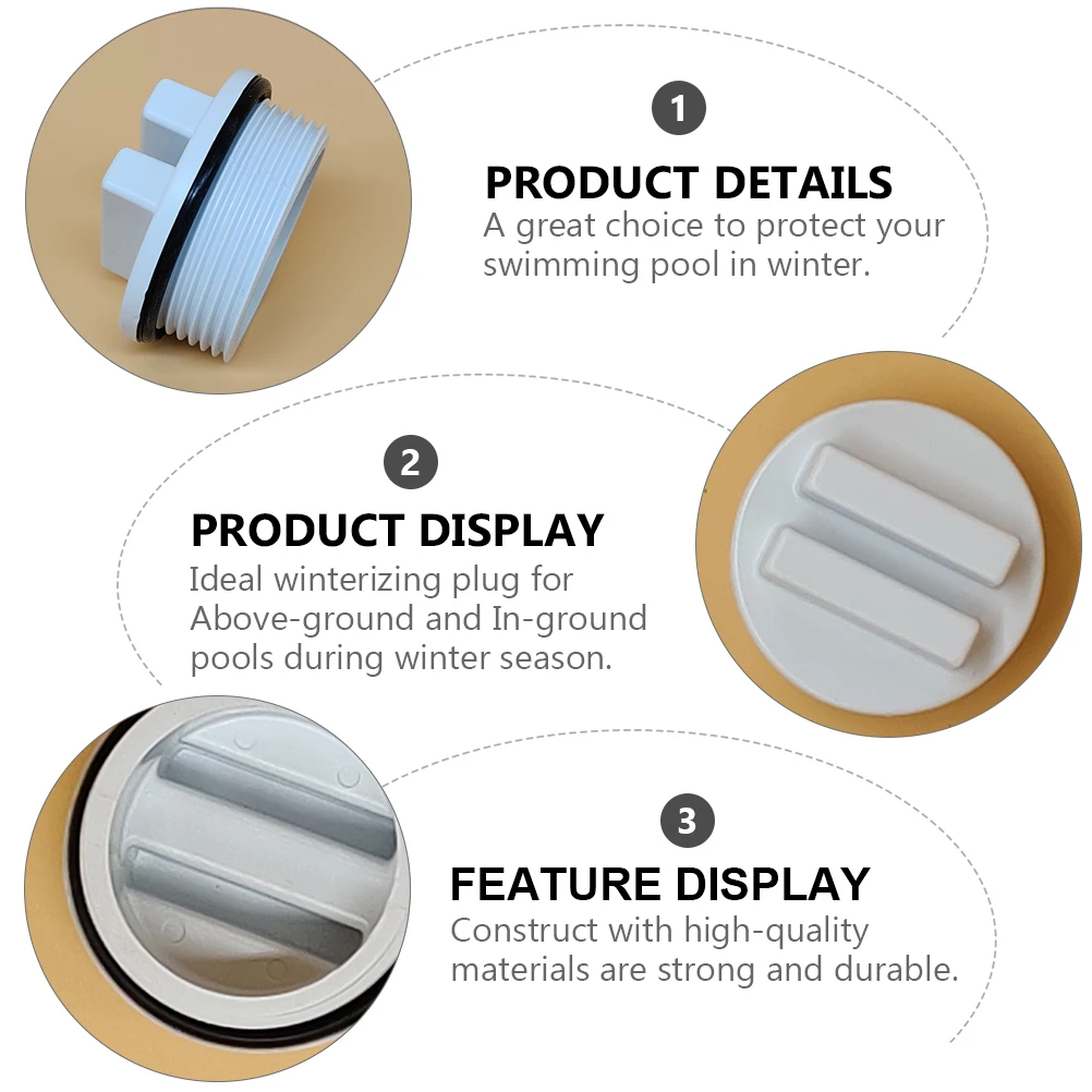 

Winterizing Plug for Above-ground In-ground Pools Durable Material Prevent Damage Spa Drain Accessories Filter Line Sealing