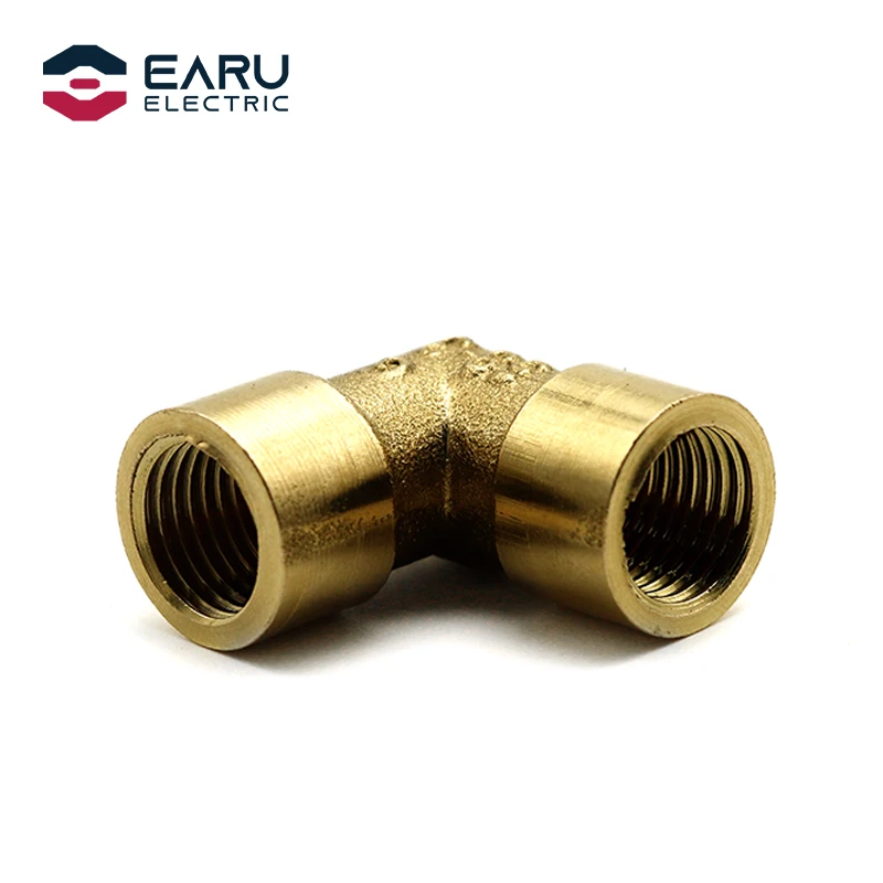 1/8 "1/4" 3/8 "1/2" 3/4 "1" أنثى x ذكر الموضوع 90 درجة كوع نحاس وصلة أنابيب موصل مقرنة للمياه الوقود النحاس محول