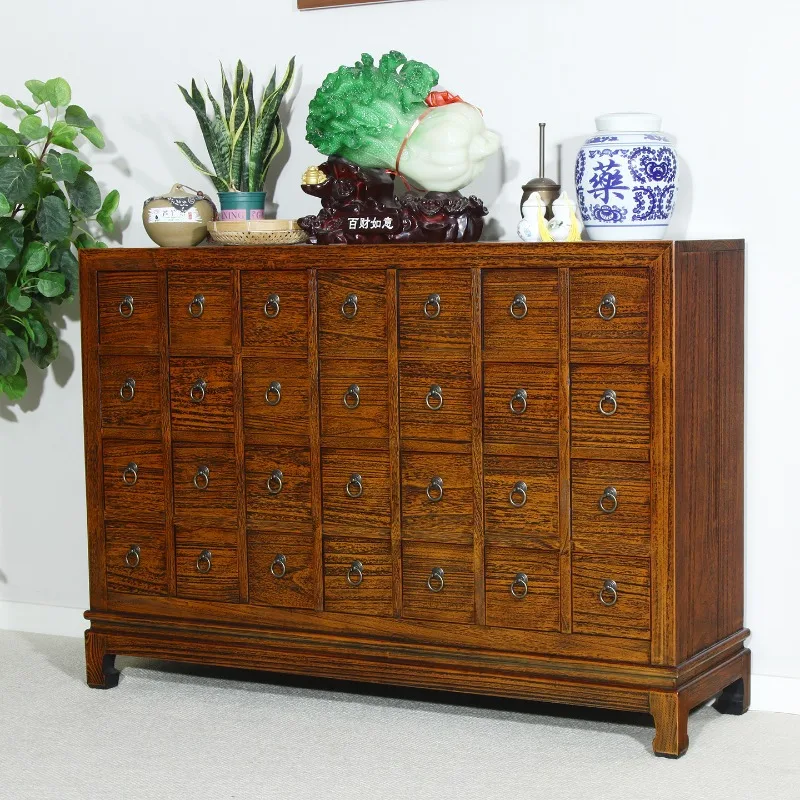 

Household traditional Chinese medicine cabinet, entrance,living room, medicinal materials storage, traditional multi-pump locker
