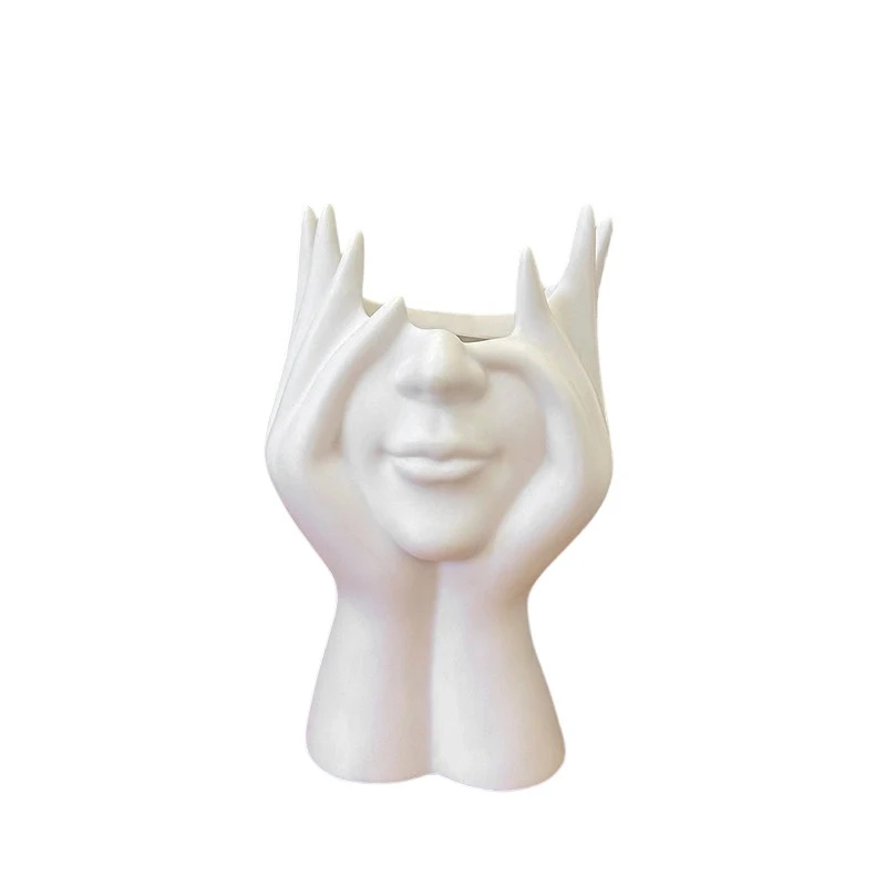 1PCS Creative Office Supplies Desktop Multifunctional Storage Pen Holder Human Body Art Styling Makeup Brush Holder Decoration