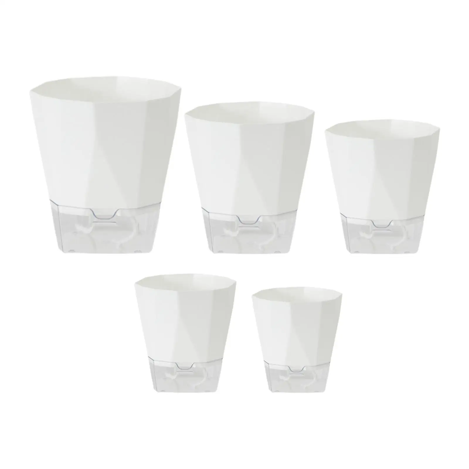 

5Pcs Planter Gift Patio Landscape with Drainage Hole Self Watering Plant Pots Flower Pots for Mum Balcony Garden Home Office