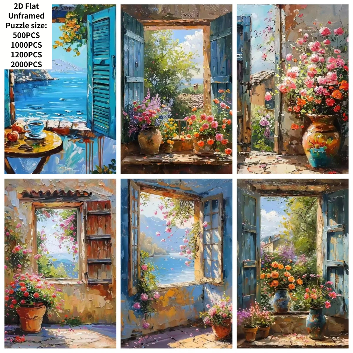 

500/1000pcs Adult Jigsaw Puzzles Landscape Flowers Suitable for Adults & Families - Challenging Large Pieces, Portable