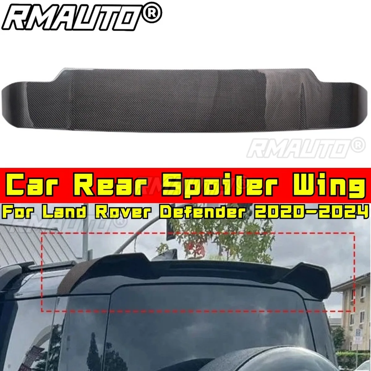 

For Land Rover Defender 2020-2024 Car Accessories Car Rear Spoiler Wing Trunk Spoiler Trunk Wing Roof Spoiler Roof Wing Body Kit