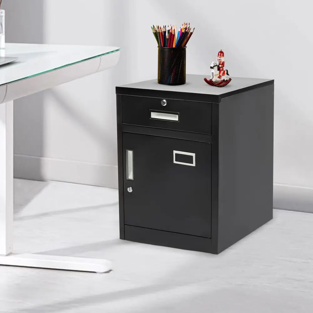 

1 Drawer Filing Cabinet w/Lock for Office Metal Vertical File Storage Cabinet
