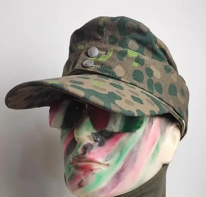 German Camo Mountain Hat Pea Camo DOT-44 Camo M43 Mountain Hat