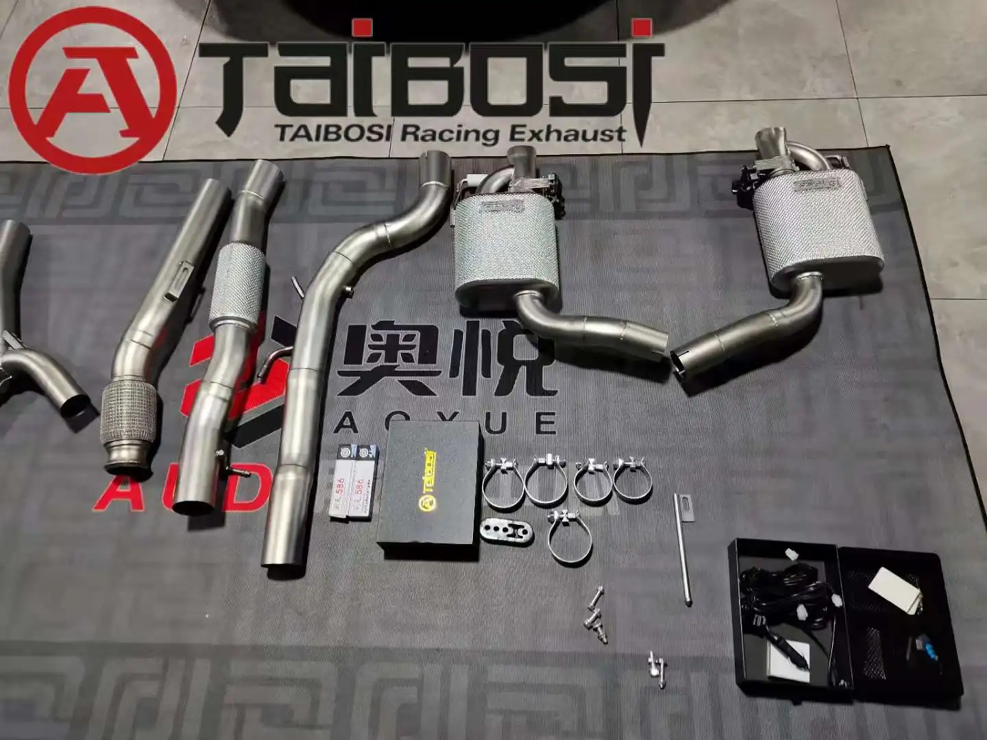 For Mercedes Benz C-Class W205 C200 C250 C260 C300 Catback Exhaust System Pipe Taibosi Electric Control Valve Car Muffler Cutout