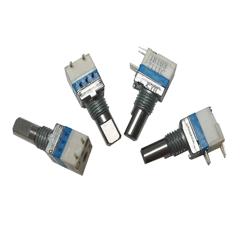 2 szt. Potencjometr CTR 09 z przełącznikiem obrotowym B10K potencjometr 5 pinów 13 półwałek walkie talkie Baofeng Haoyitong