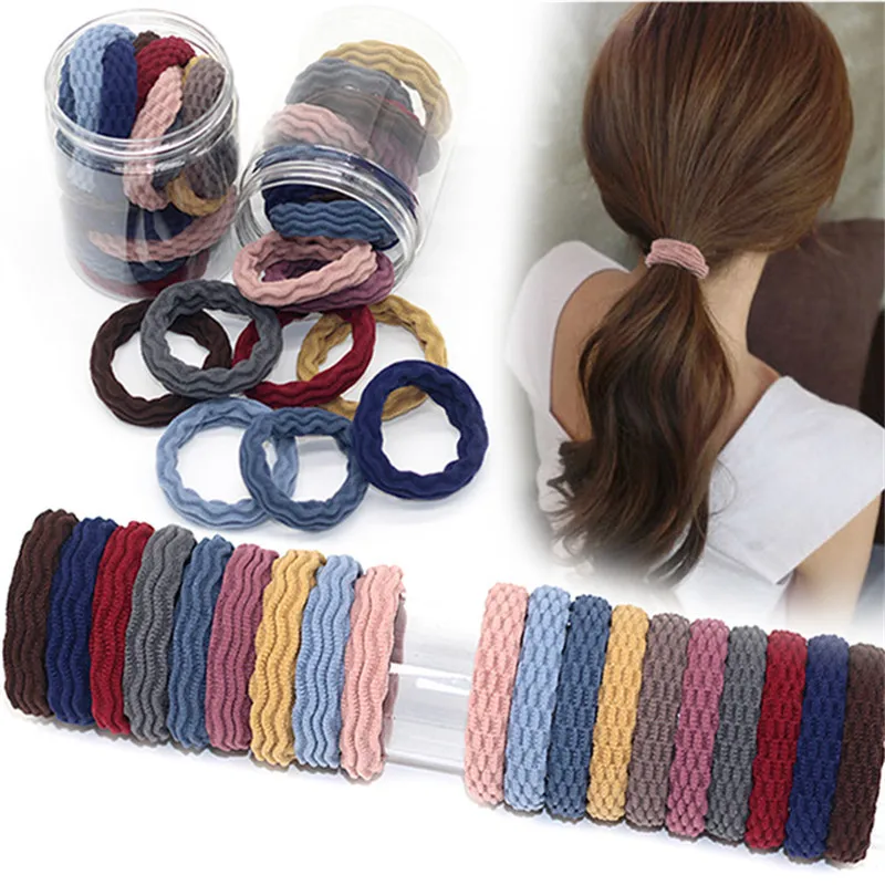 20PCS Elastic Hairband Scrunchie Ponytail Rope Holder Rubber Towel Hair Bands Ring Ties Headwear Fashion Hair Accessories