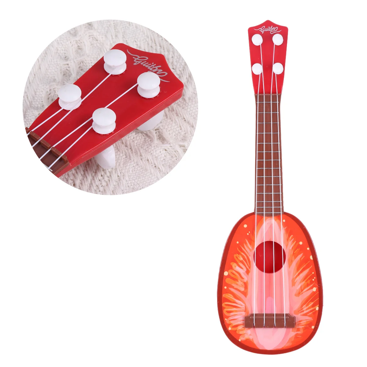 Music Instrument Guitar Toy Musical Instruments Toys Mini Fruit Kids Ukulele Green Child