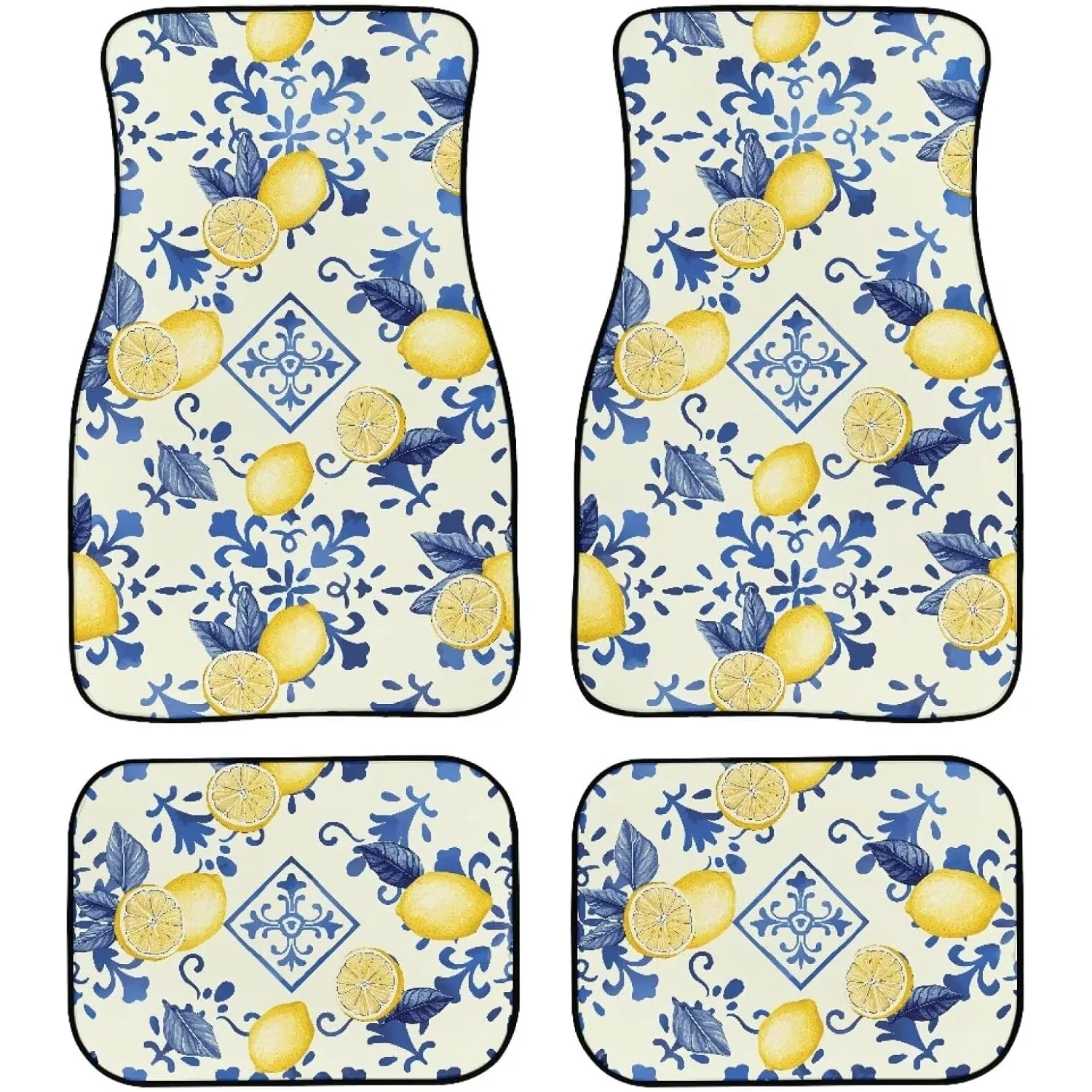Lemon Auto Floor Mats Are Designed For Vehicles, Providing With A Fruity Automotive Carpet That Fits Universally In Cars, Suvs,
