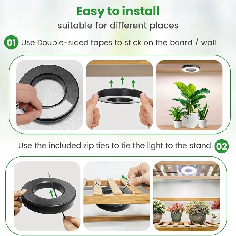 2025 New Grow Lights For Indoor Plants, 144 Leds Full Spectrum LED Plant Grow Light, 5V/3A Under Cabinet Grow Lamp