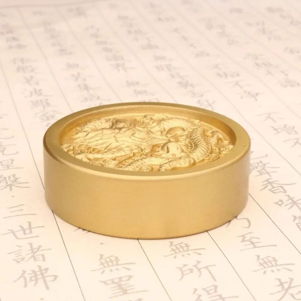 Creative Solid Brass Paperweight Brass BaGua Dragon Calligraphy Tool Chinese Decoration Calligraphy Supplies Painting