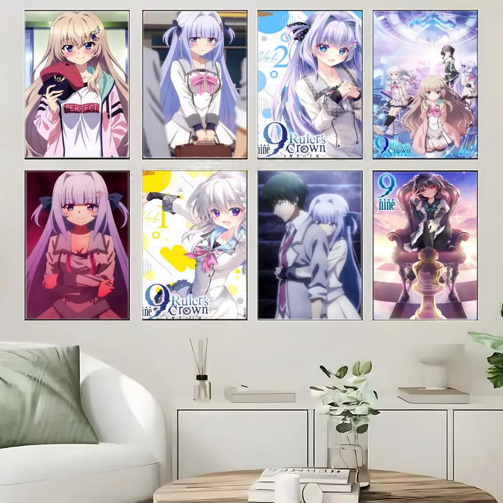 Dark Fantasy Anime nine Rulers Crown Poster  Self-adhesive Art Waterproof Paper Sticker Coffee House Bar Room Wall Decor