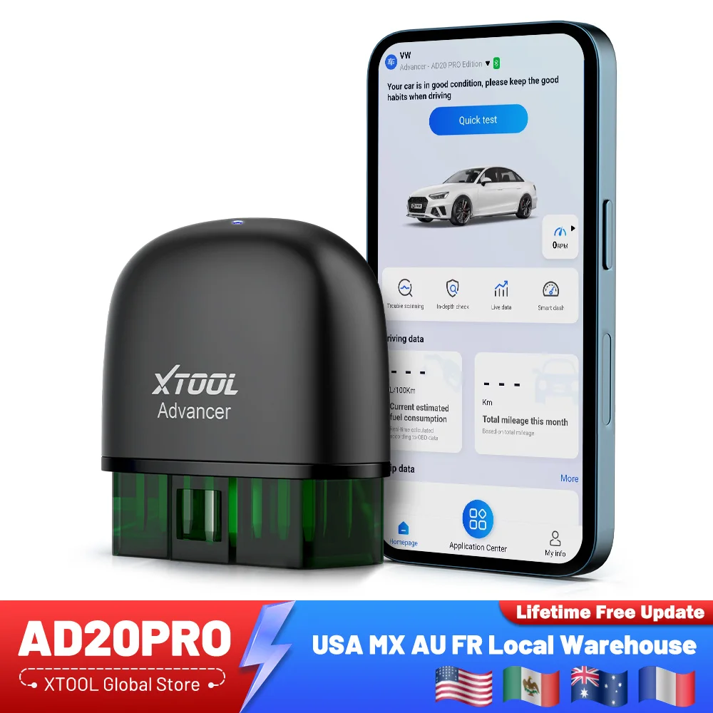 XTOOL Advancer AD20Pro OBD2 Diagnostic Tool Bluetooth 5.0 OBD2 Scanner All System Diagnosis Lifetime Free Update PK ELM327 AD20