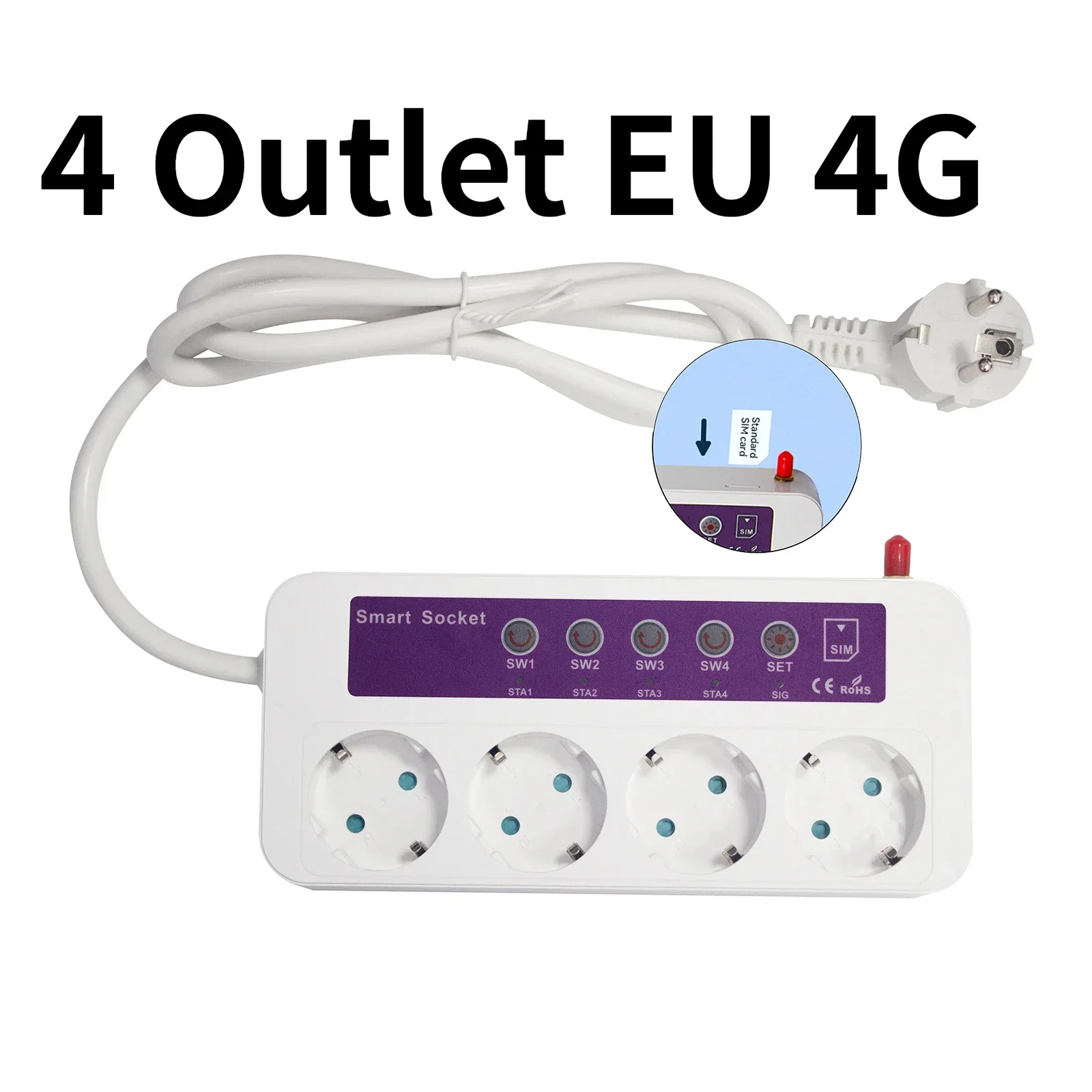 16A GSM SMS presa di corrente intelligente presa sensore di temperatura spina controller interruttore relè intelligente telecomando domotico