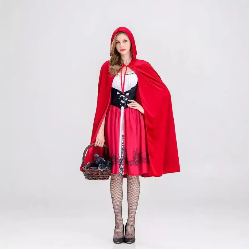 Nieuwe kleine rode hoed kostuum kasteel koningin Halloween cosplay orm volwassen rolplang kleding traditionele Chinese dameskleding