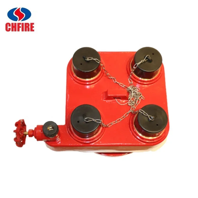 4-Way Fire Department Connection Siamese breeching inlet valve  For Fire Equipment