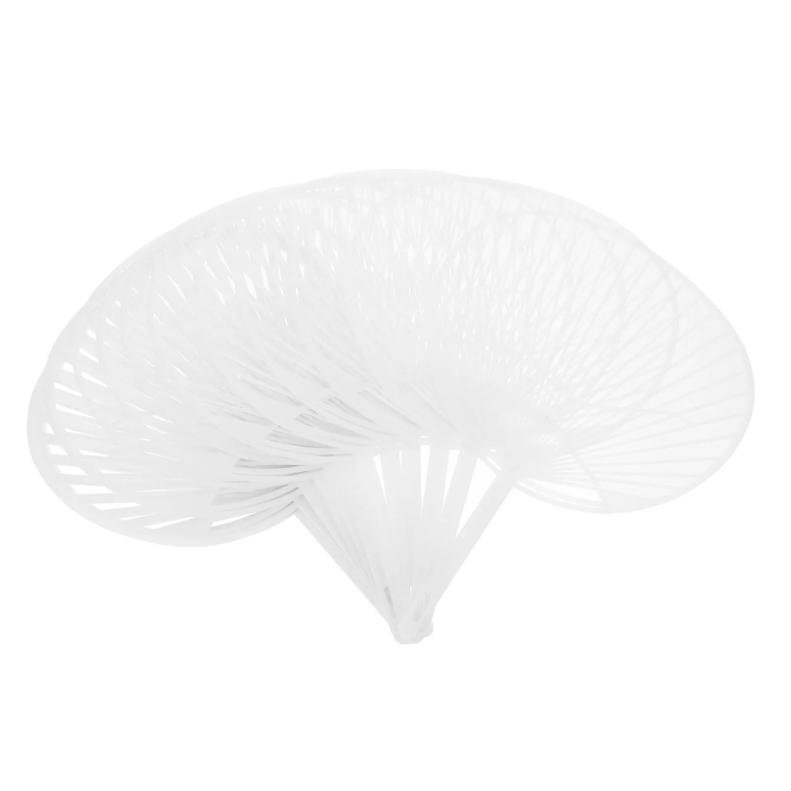 

20pcs Plastic Japanese Diy Kit White Hand-Held Fan Making Supplies Decorative Craft Fan Framework