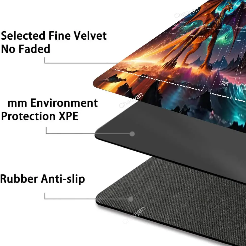 لوحة ماوس بطاقة Drogan ذات طابع خيالي MTG ألعاب Playmat حصيرة لعب مبارزة منصات المبتدئين بطاقة معارك قائد الألعاب لوحة مكتب #5