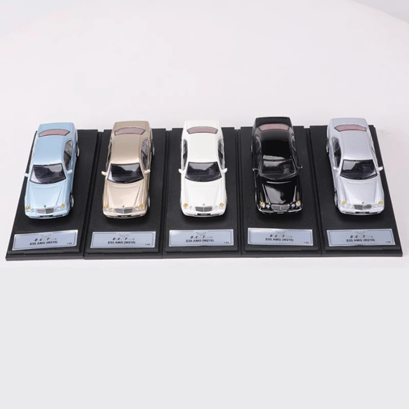 Shadow 1:64 Scale E55 W210 Sedan Diecast Alloy Car Model Collection Souvenir Display Ornaments Vehicle Gift