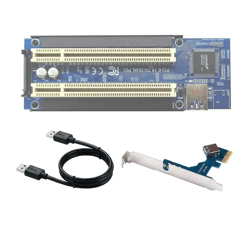 PCI-e TO PCI adapter card PCIe to dual PCI slot supports data acquisition and gold tax parallel port card